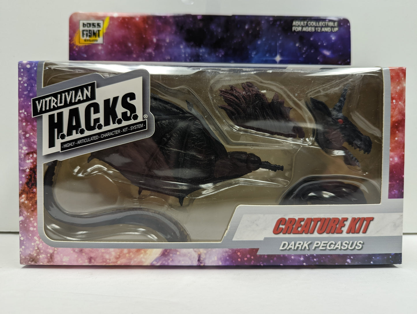 MIGHTY STEEDS DARK PEGASUS AND UNICORN CREATURE KIT