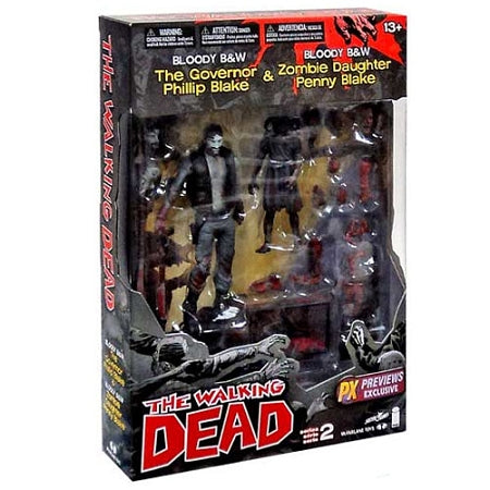 McFarlane Toys: The Walking Dead - Bloody B&W Governor and Daughter Action Figure 2-Pack (Previews Exclusive)