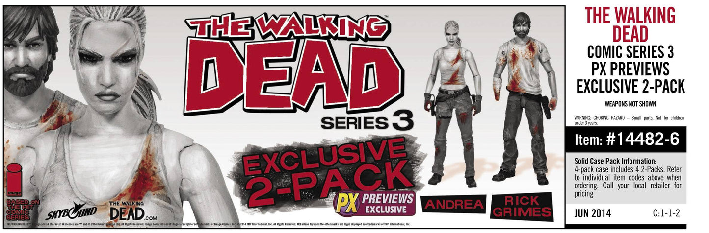 Walking Dead Series 3 Previews Exclusive Rick & Andrea 2 pack